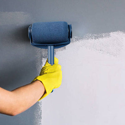 Rouleau peinture tambour main homme gant mur en girs