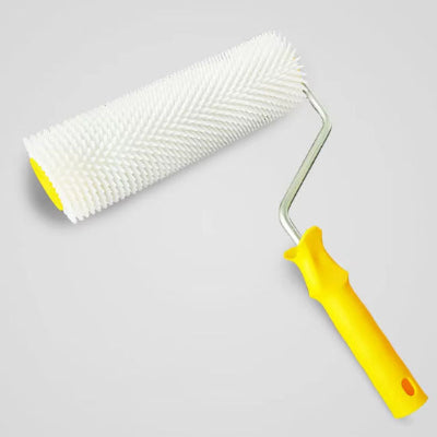 Vue intégralité rouleau propre support blanc