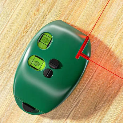 Niveau laser souris vertical sur planche bois
