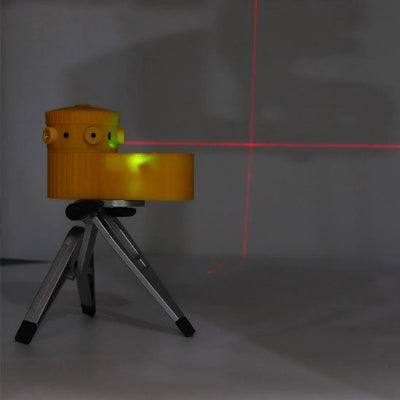 Niveau laser trépied pièce sombre ligne rouge