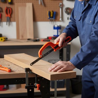 Scie-a-metaux-dans-main-homme-atelier-coupant-bastaing-bois
