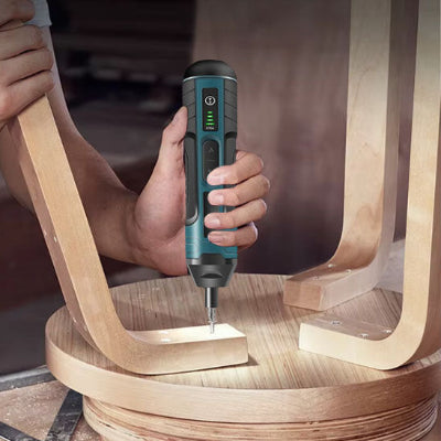 Tabouret bois visser pied d'une main tournvevis USB mini